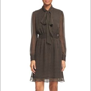 Diane von Furstenberg arabella pinstripe dress